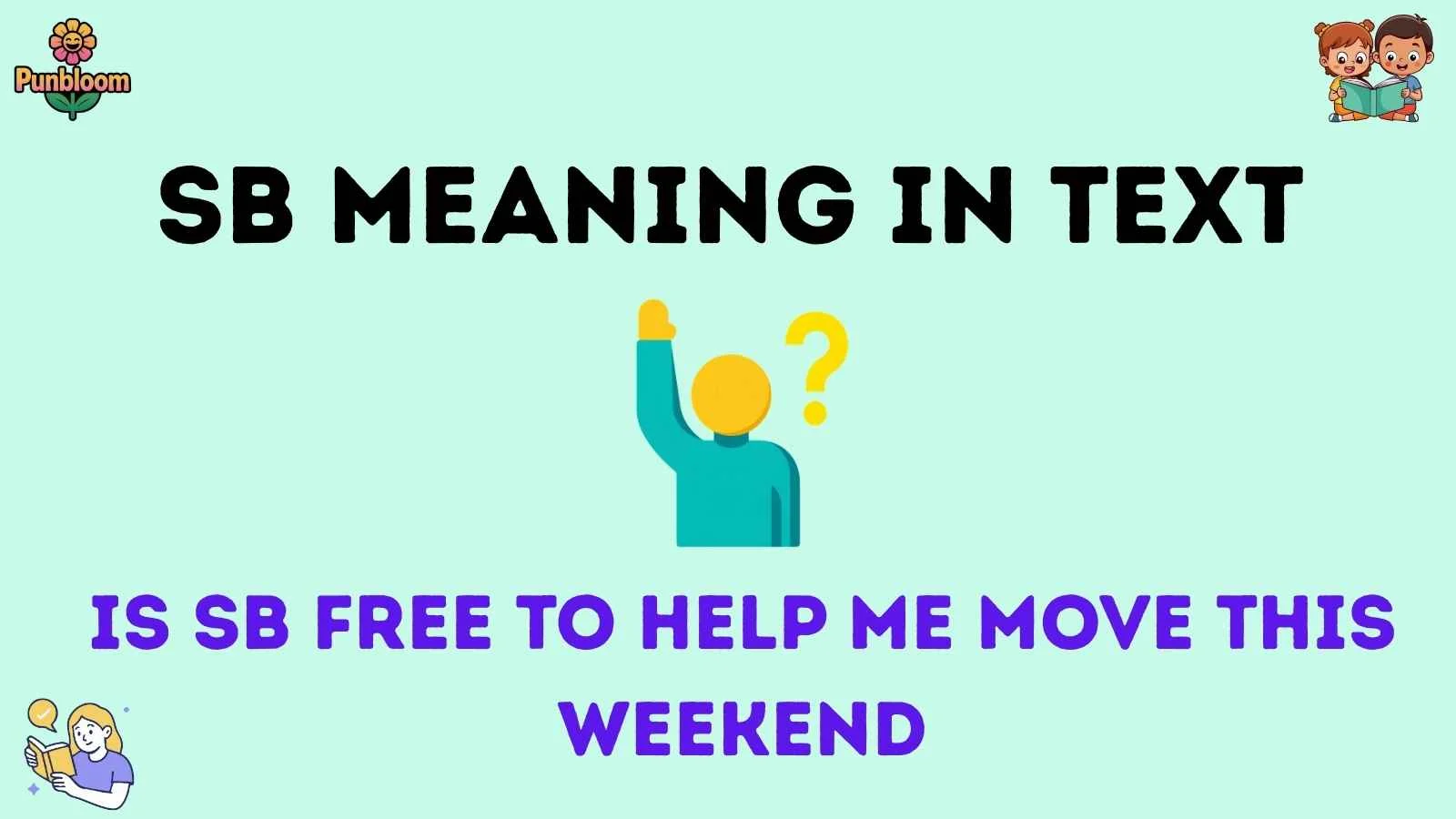 sb meaning in text