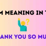 tysm meaning in text